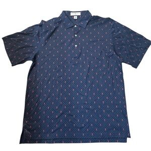 Fairway & Greene Rare Lobster Print Mercerized Cotton Golf Polo Large